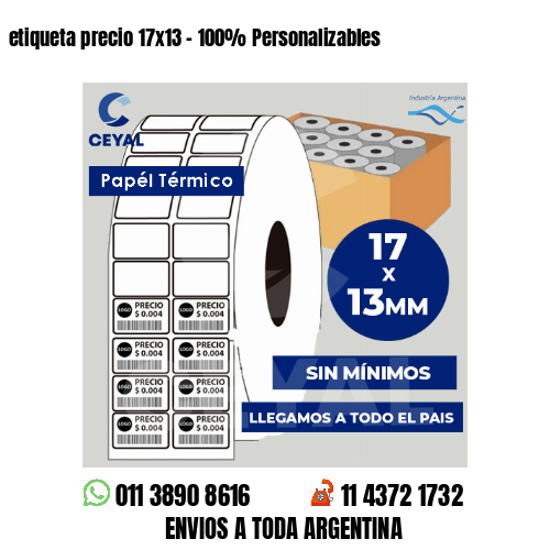 etiqueta precio 17×13 – 100% Personalizables
