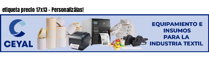 etiqueta precio 17x13 - Personalizálas!