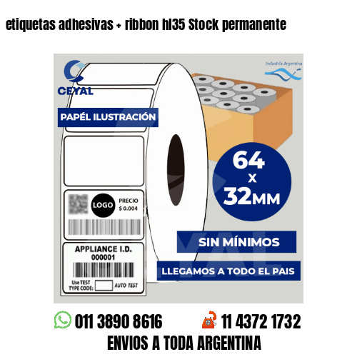 etiquetas adhesivas   ribbon hl35 Stock permanente