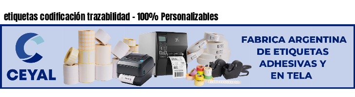 etiquetas codificación trazabilidad - 100% Personalizables