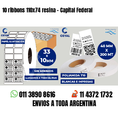 10 ribbons 110x74 resina - Capital Federal