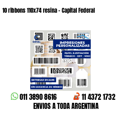 10 ribbons 110x74 resina - Capital Federal