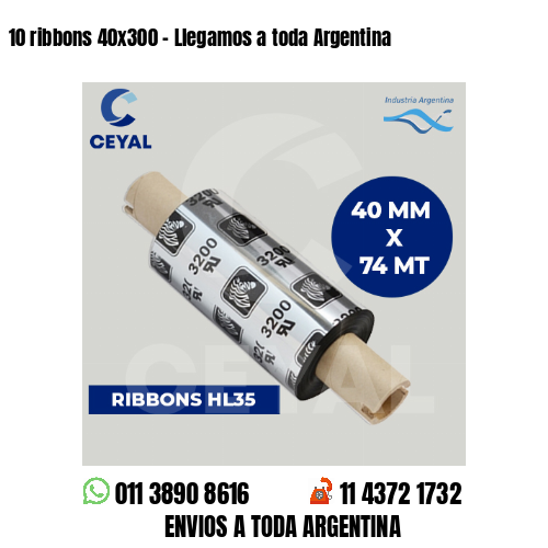 10 ribbons 40×300 – Llegamos a toda Argentina