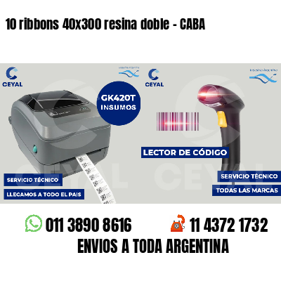 10 ribbons 40x300 resina doble - CABA