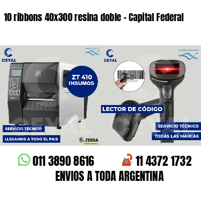 10 ribbons 40x300 resina doble - Capital Federal