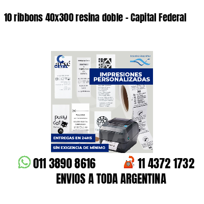 10 ribbons 40x300 resina doble - Capital Federal