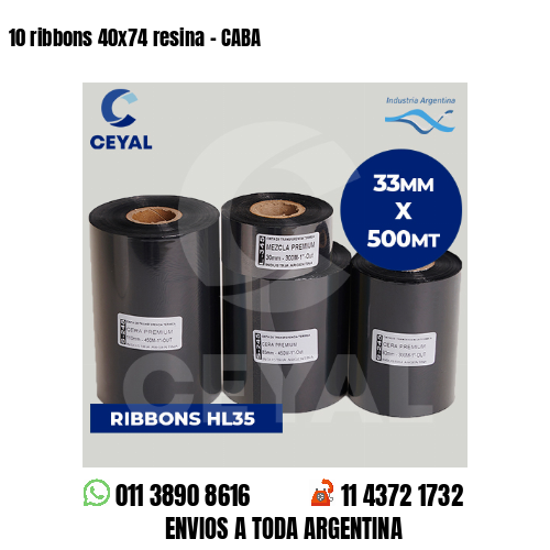 10 ribbons 40x74 resina - CABA
