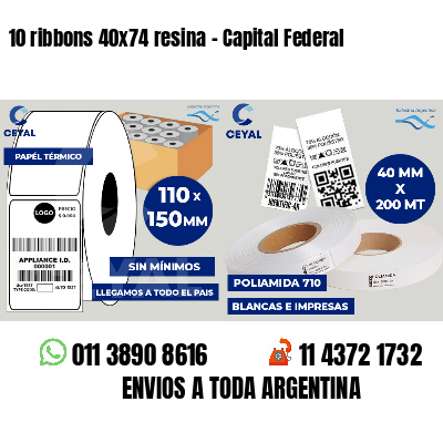 10 ribbons 40x74 resina - Capital Federal