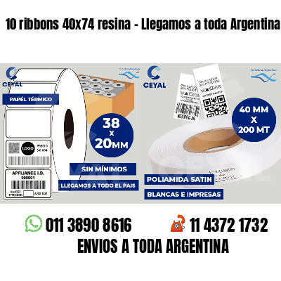 10 ribbons 40x74 resina - Llegamos a toda Argentina