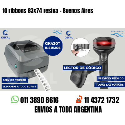 10 ribbons 83x74 resina - Buenos Aires
