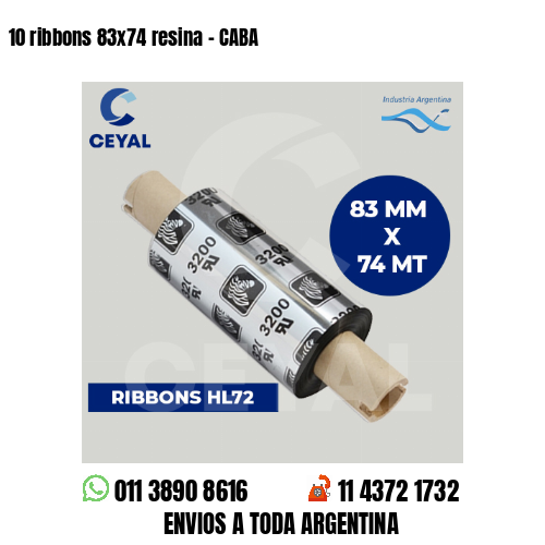 10 ribbons 83x74 resina - CABA