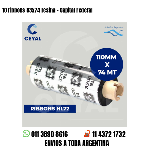 10 ribbons 83x74 resina - Capital Federal