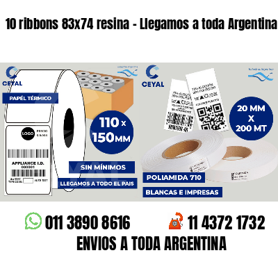10 ribbons 83x74 resina - Llegamos a toda Argentina