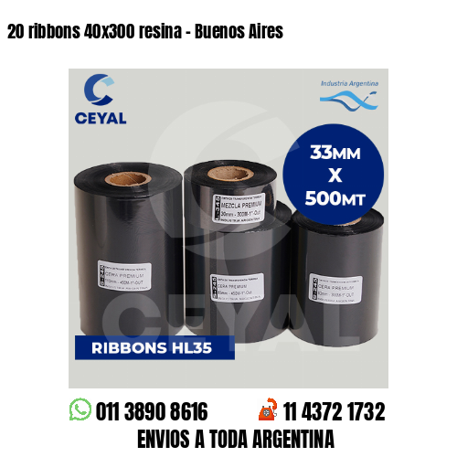 20 ribbons 40×300 resina – Buenos Aires