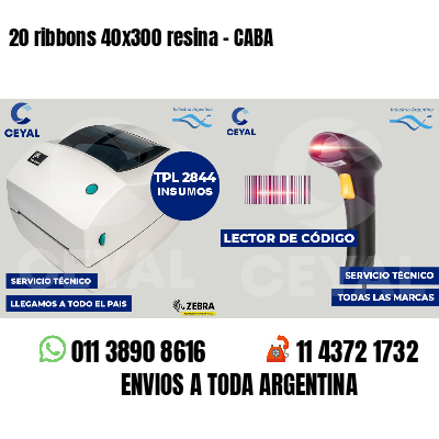 20 ribbons 40x300 resina - CABA