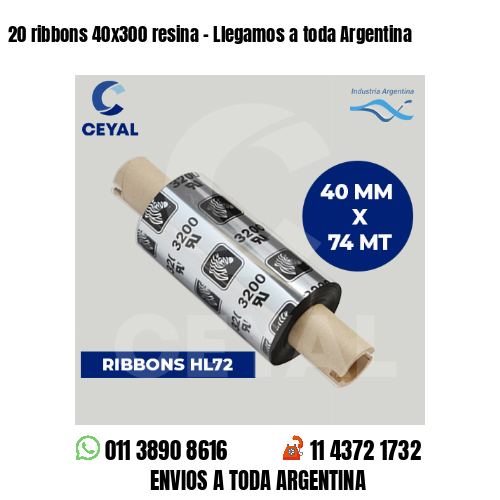 20 ribbons 40×300 resina – Llegamos a toda Argentina