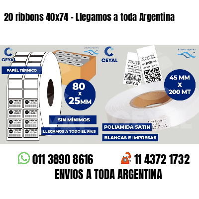 20 ribbons 40x74 - Llegamos a toda Argentina