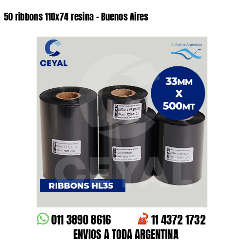 50 ribbons 110×74 resina – Buenos Aires