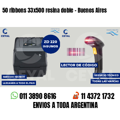 50 ribbons 33x500 resina doble - Buenos Aires