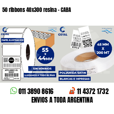 50 ribbons 40x300 resina - CABA