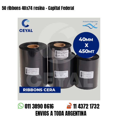 50 ribbons 40×74 resina – Capital Federal