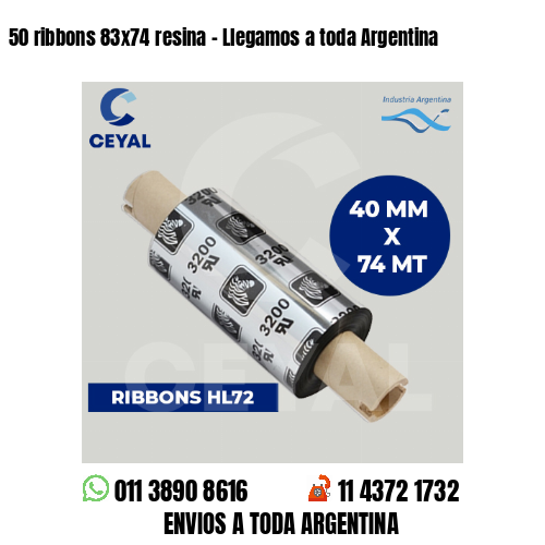 50 ribbons 83×74 resina – Llegamos a toda Argentina