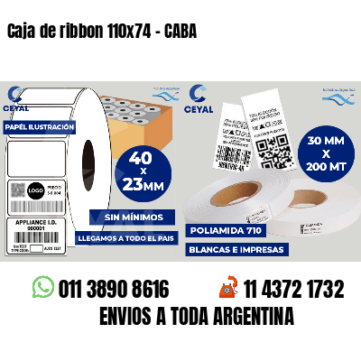 Caja de ribbon 110x74 - CABA