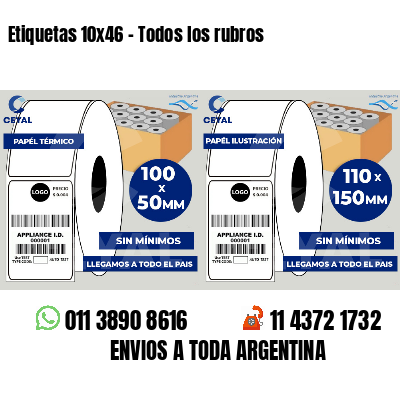 Etiquetas 10x46 - Todos los rubros