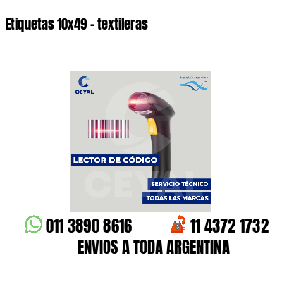 Etiquetas 10x49 - textileras