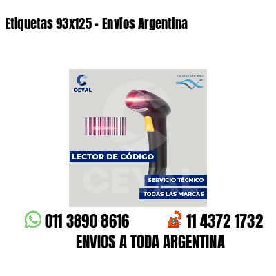 Etiquetas 93x125 - Envíos Argentina