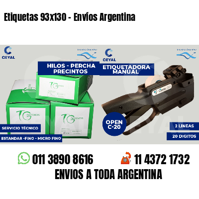 Etiquetas 93x130 - Envíos Argentina