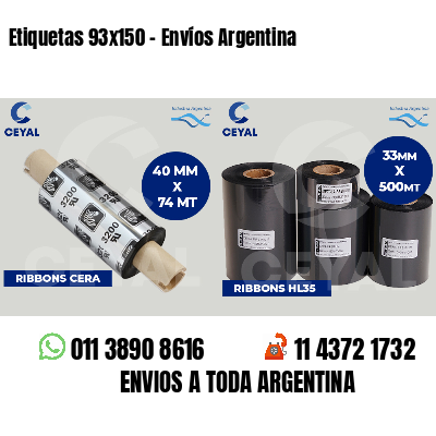 Etiquetas 93x150 - Envíos Argentina