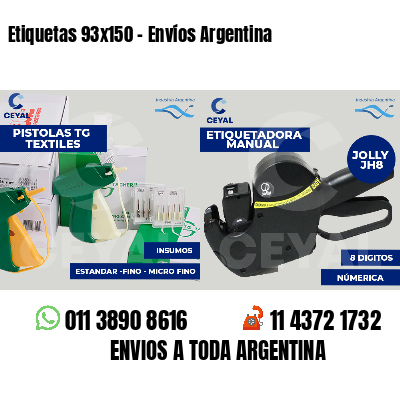 Etiquetas 93x150 - Envíos Argentina