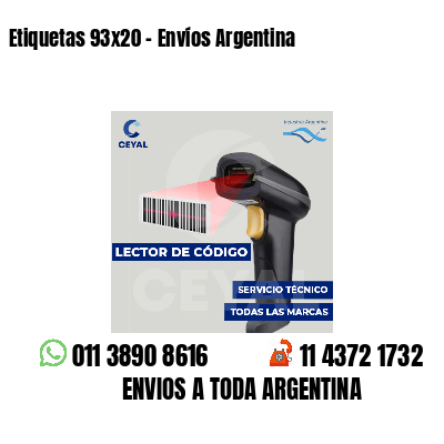 Etiquetas 93x20 - Envíos Argentina