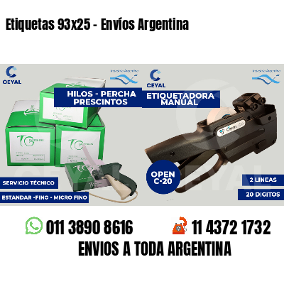 Etiquetas 93x25 - Envíos Argentina