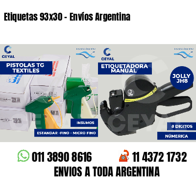 Etiquetas 93x30 - Envíos Argentina