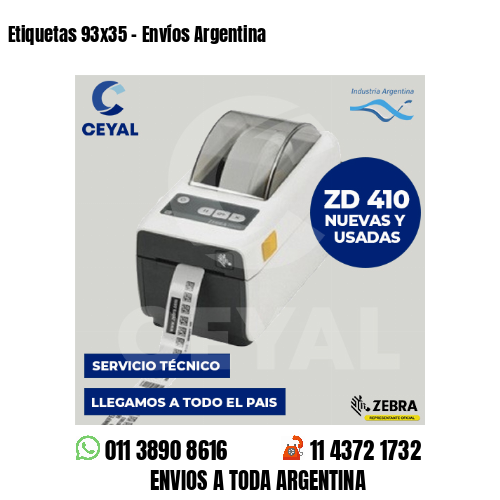 Etiquetas 93×35 – Envíos Argentina
