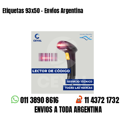 Etiquetas 93x50 - Envíos Argentina