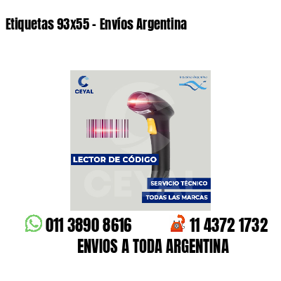 Etiquetas 93x55 - Envíos Argentina