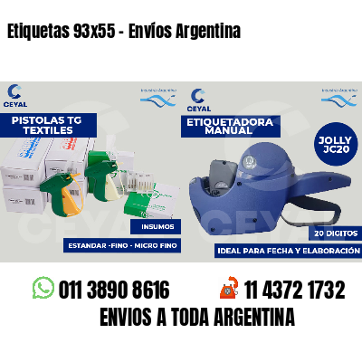 Etiquetas 93x55 - Envíos Argentina