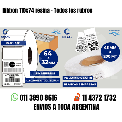 Ribbon 110x74 resina - Todos los rubros