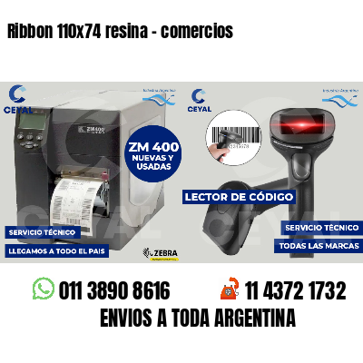 Ribbon 110x74 resina - comercios