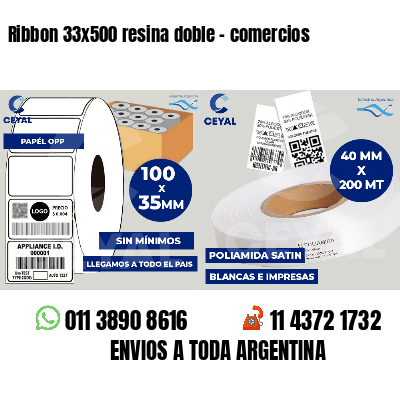 Ribbon 33x500 resina doble - comercios