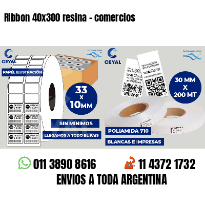 Ribbon 40x300 resina - comercios