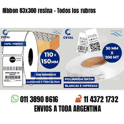 Ribbon 83x300 resina - Todos los rubros