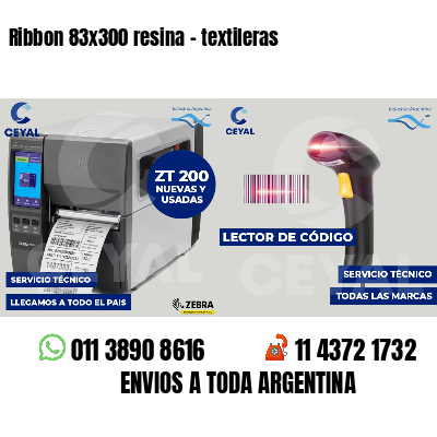 Ribbon 83x300 resina - textileras