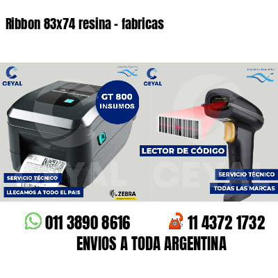 Ribbon 83x74 resina - fabricas