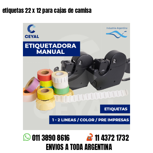 etiquetas 22 x 12 para cajas de camisa 