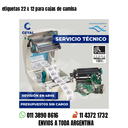 etiquetas 22 x 12 para cajas de camisa 