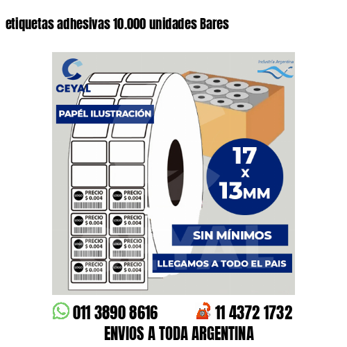 etiquetas adhesivas 10.000 unidades Bares
